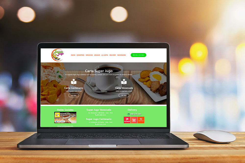 Página Web Super Jugo